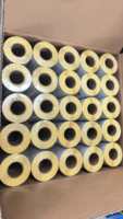 Étiquettes d'expédition thermiques 58x37mm/38mmx25mm en accordéon vierges, autocollantes, imperméables, fabriquées en Chine