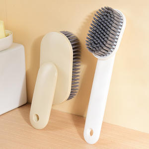 แปรงขัดรองเท้าสีขาวพร้อมขนแปรงไนลอนนุ่มและด้ามจับยาวสำหรับทำความสะอาดรองเท้าและเสื้อผ้าอย่างล้ำลึก - Product Image 2