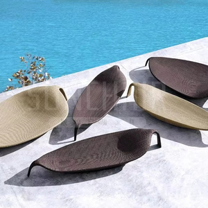Silla de Playa de Ratán Impermeable de Diseño Moderno y Duradero de Alta Gama, <span class=keywords><strong>Tumbona</strong></span> de Plástico para Parque, Hotel, Piscina, Uso Recreativo - Product Image 5
