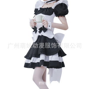 Disfraz de Sirvienta, Vestido Lolita Blanco y Negro, Conjunto de Princesa, Primavera 2025, Origen Guangzhou - Product Image 4