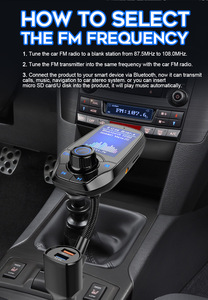 3.5 mét aux FM modulator <span class=keywords><strong>Bluetooth</strong></span> <span class=keywords><strong>Car</strong></span> Kit MP3 Máy nghe nhạc kép cổng USB QC3.0 sạc nhanh 1.8 "<span class=keywords><strong>TFT</strong></span> hiển thị Hands miễn phí - Product Image 6