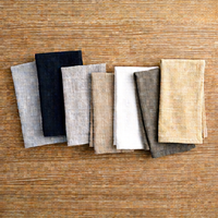 Ensemble de serviettes de table carrées de luxe 100% lin 60x60cm, tissu écologique de haute qualité pour une décoration élégante de la salle à manger et de la cuisine, fournisseur indien