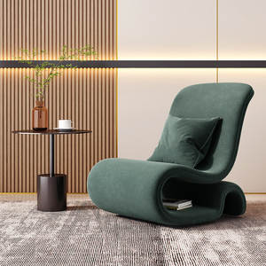 Fauteuil individuel moderne et minimaliste pour salon, avec espace de rangement et design de forme unique, comme on le sait. - Product Image 2