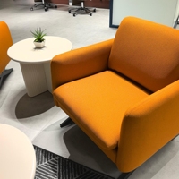 Ensemble de canapés de bureau modernes en tissu, 3 places, 1 place, modulaires, durables, écologiques, éponge haute densité, pour hall d'accueil commercial