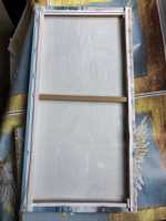 Peinture abstraite sur toile personnalisée en usine, motif bateau impressionniste, imprimée et semi-dessinée à la main, avec cadre intérieur, décoration murale