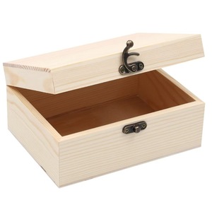 Caja de Almacenamiento de Escritorio de Madera, Organizador de Joyas Rectangular de Madera Maciza con Tapa Abatible, Solución de Almacenamiento de Gran Capacidad - Product Image 2