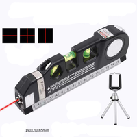 Niveau laser 2 en 1 avec lumière LED, un niveleur magnétique (ligne de 10 m et point de 30 m)