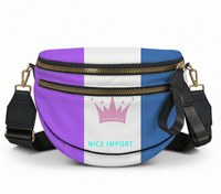 Sac à bandoulière léger en forme de coquille arc-en-ciel pour femmes (handicapées, transgenres) avec fermeture éclair pour le quotidien