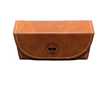 Étui rigide pour lunettes en cuir PU, style rétro, boîte à lunettes de soleil faite à la main, grande capacité, doublure en velours, étui à lunettes portable