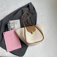 Sac à bandoulière simple pour femme en PU uni à la mode