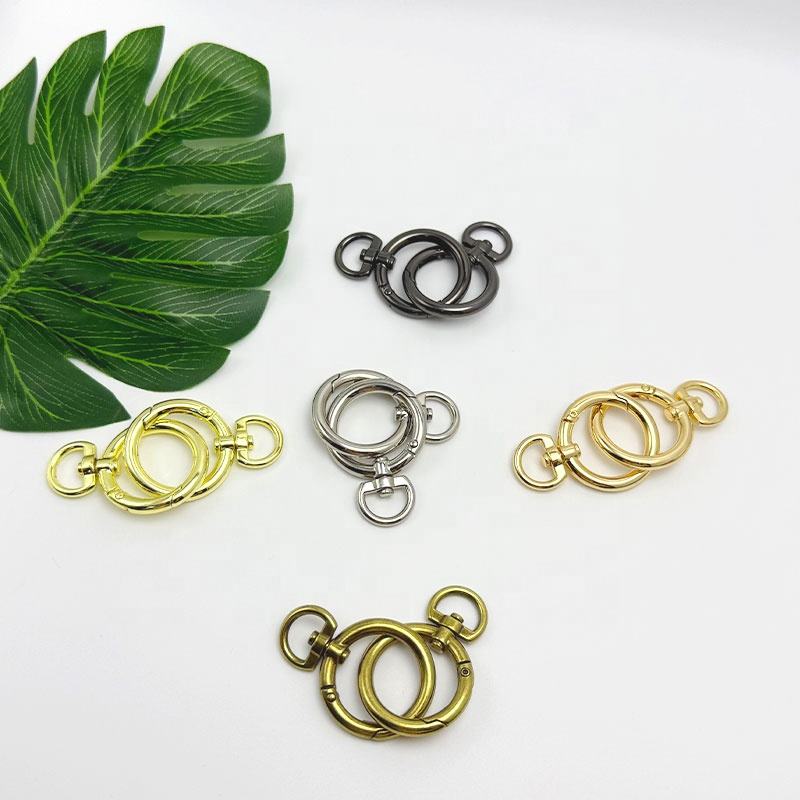 Wholesale Luxury Classic Spring Hook Keychain Swivel Rotating Ring ...