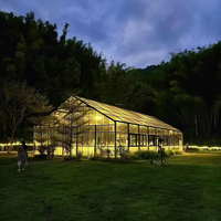 Tente transparente en PVC 2025, cadre en aluminium blanc et noir, grande tente de mariage, tente de cérémonie de luxe en plein air, atrium pour la vente de fêtes