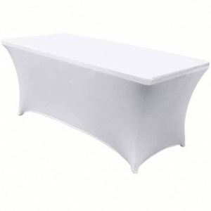 Indoor Custom Print Logo <b>Square</b> Customized Color Polyester Waterproof Oilproof <b>Tablecloths</b> Party Banquet Wedding 6ft Table Cover - Product Image 3