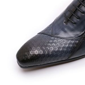 Chaussures Oxford en cuir véritable à lacets de haute qualité, chaussures habillées pour les affaires, les mariages, les fêtes, le bureau, chaussures de mode - Product Image 6