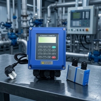 TUF-2000B Wandgemonteerde ultrasone flowmeter, niet-invasief, klembaar -30 ° C tot 160 ° C ±1% RS485 voor water, olie, chemicaliën en vloeistoffen