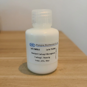 Microesferas de PS carboxiladas no agregadas como soporte sólido para la inmovilización de moléculas pequeñas y estudios de enlace bioquímico - Product Image 1
