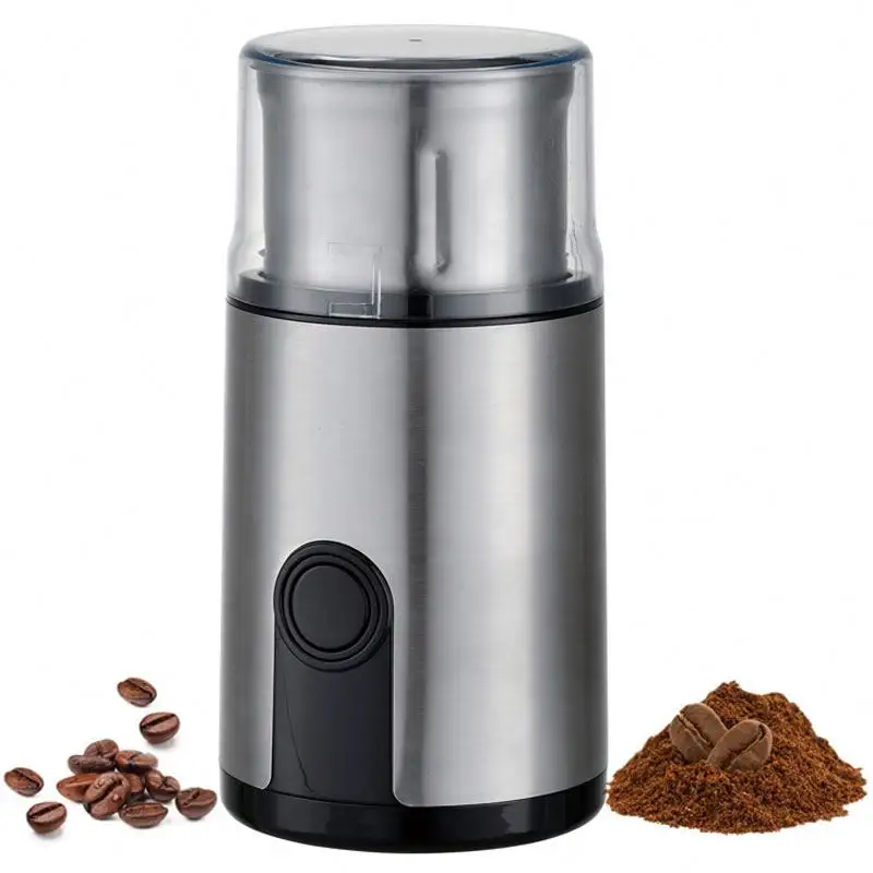 전기 커피 그라인더 160W 향신료 분쇄기 스테인레스 스틸 블레이드 그릇 원터치 제어 커피 콩 그라인더
