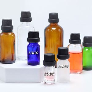 Bouteille compte-gouttes en verre rechargeable pour huiles essentielles 10 ml, avec bouchon couronne et emballage carton, vente en gros - Product Image 1