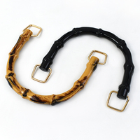 Deepleel XP058 tas tangan wanita, aksesori tas bambu plastik DIY pengganti dompet tangan wanita baru 12.5/10cm