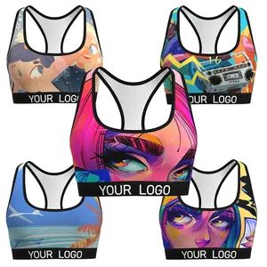 latest style wholesale Custom High Quality High Impact Push Up Strappy Backless Halter Top Fitness Gym Yoga Women Sports Bra