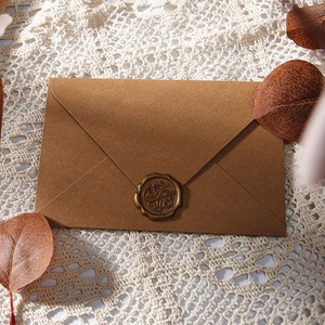 Set di biglietti d'auguri Kasia in stile retrò, stile cinese, in carta kraft, per inviti, cartoline, con sigillo in ceralacca e stampa offset - Product Image 2