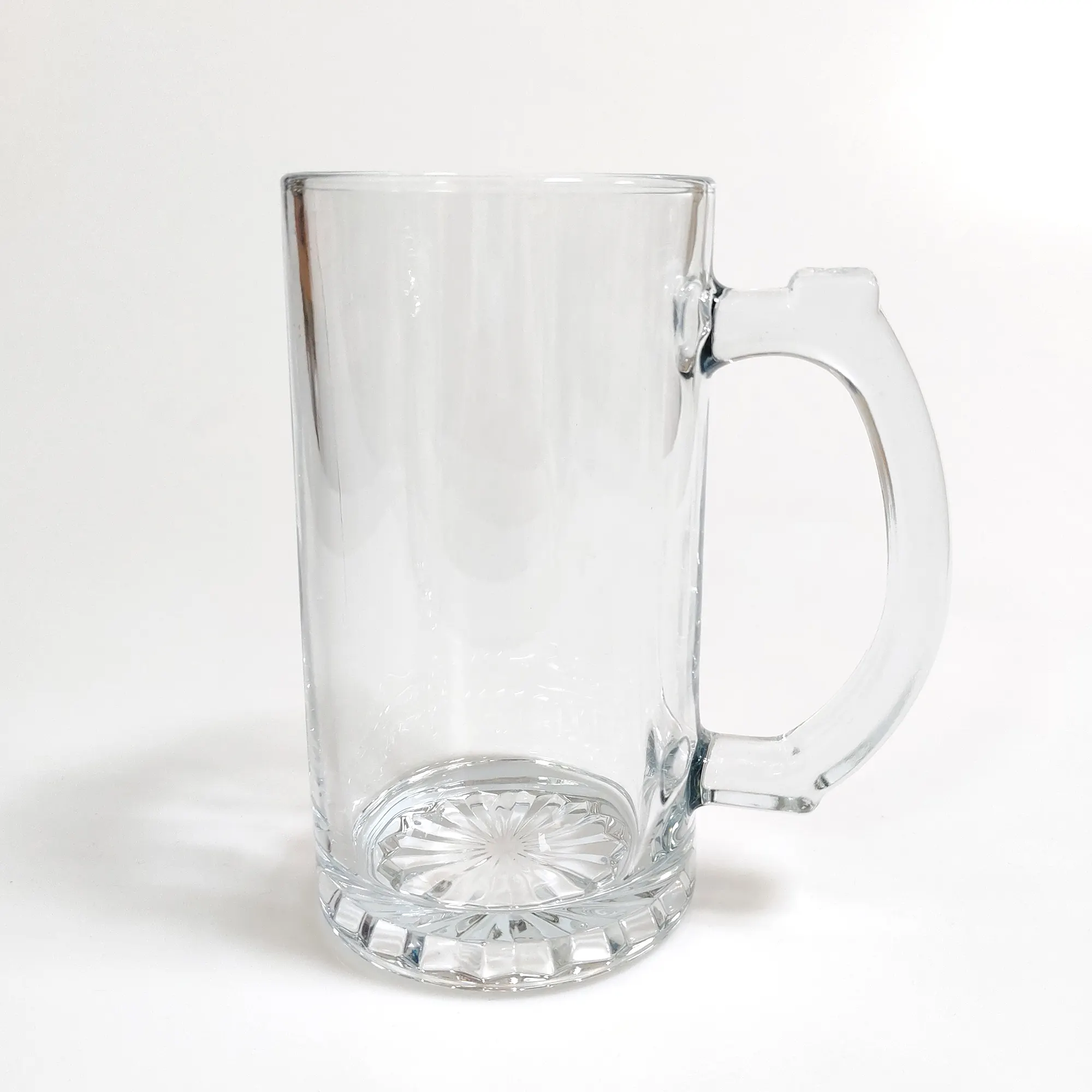 16oz classico cliente stampa logo di vetro boccale di birra con manico bicchiere boccale di birra
