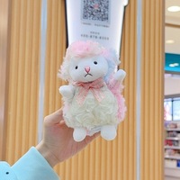 Porte-clés en peluche Mouton coloré et rêveur, Pendentif en peluche du Zodiaque Année du Mouton, Breloque de sac, Poupée de machine à griffes, Cadeau, Vente en gros