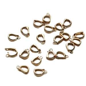 Cierre de cobre chapado en oro con forma de gota de 7x11mm y 8x13mm para la fabricación de pulseras y accesorios de joyería - Product Image 5