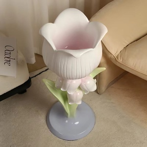Vendita calda Lily Valley vaso di fiori statua in resina arte creativa per balcone giardino stanza casa altra decorazione - Product Image 3