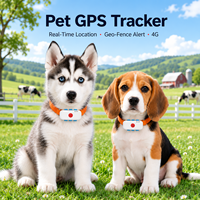 Rastreador GPS 4G Impermeable para Mascotas, Collar para Perros con Alerta de Posición en Tiempo Real, Geocerca, Registro de Salud y Pasos, Localizador de Rutas Históricas
