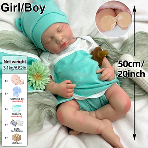 Muñeca Reborn <span class=keywords><strong>LouLou</strong></span> Ultra Realista de 20 Pulgadas, Linda Muñeca Dormida con Boca Abierta, Muñeca de Moda Hecha a Mano con Cuerpo Ponderado de Fábrica Digital - Product Image 5