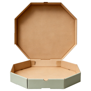 Boîtes alimentaires octogonales en papier kraft personnalisées avec impression quadricolore, emballage rigide pour pizza ou dessert - Product Image 6