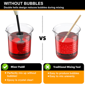 Accesorio de Taladro para Mezclar Pintura Epóxica, Mezclador de Resina para Taladro, Mezclador de Pintura para Concreto y Yeso, Mezclador Reutilizable - Product Image 2