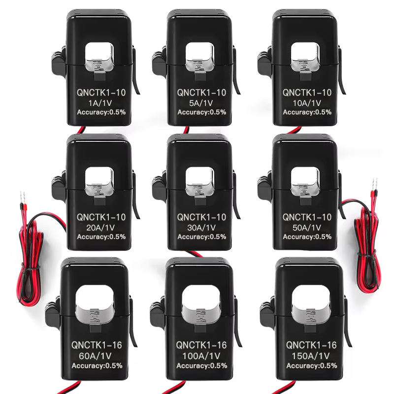 Open Type Current Transformer CT Clamp QNCTK1-10 Ac 1A 1V 50A 333mV 100A 0.333V 20A 3.33V Split Core Current Sensor Transducer