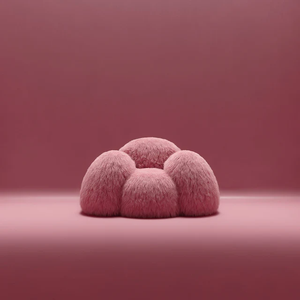 Nordic Ins Simple Couch Luxury love Seat Teddy Fabric Sheep Skin Sofa <strong>Chair</strong> Furry pink Couch Fur Shaggy Fluffy Living Room Sofa - Product Image 3