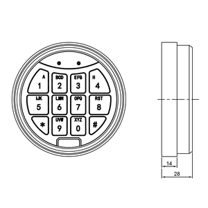 Qidots An Ninh Nhà Đồ Trang Sức Sang Trọng Thông Minh An Toàn Khóa Keyless Bàn Phím Mã <span class=keywords><strong>Pin</strong></span> Mật Khẩu Súng An Toàn Ổ Khóa Với Quản Lý - Product Image 5