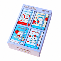 Cuaderno A7 Apple Pup con Banda Elástica, 80 Hojas, 80GSM, Marcapáginas de Cinta, 4 Diseños, Papelería Kawaii, Venta al Por Mayor
