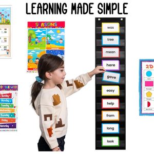 Tablero de Bolsillo de 9x44 Pulgadas, Material PET Laminado Negro, Herramienta Educativa para el Aprendizaje de Idiomas en el Aula - Product Image 4