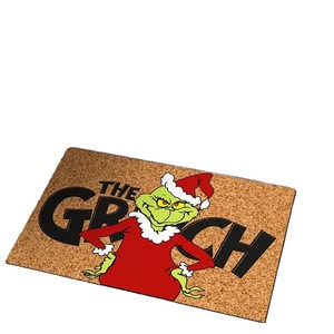 Alfombra de Entrada Navideña Cangming con Diseño de Grinch, Imitación de Fibra de Coco, Lavable - Product Image 5