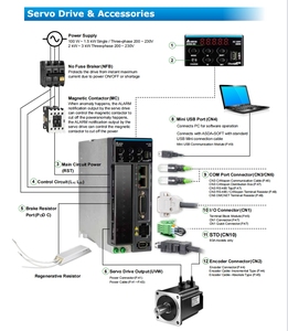 Servoaccionamiento y Motor AC Delta Original 220V 240V Monofásico, Original y Genuino Delta ASD-E3-1021-L - Product Image 4