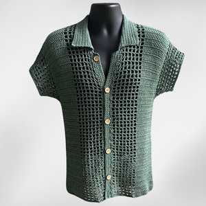 Patrón de Crochet OEM ODM, Patrón de Crochet para Camisa de Hombre y Mujer, Tallas S a 5XL, Ropa DIY, Top de Crochet Moderno, Descarga Digital Instantánea - Product Image 1