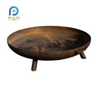 Brasero moderne en acier Corten rouillé avec pique-foyer, chauffage extérieur pour barbecue, 10000-50000 BTU, autoportant pour terrasse et jardin