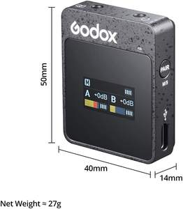 Godox Movelink Ii M1 M2 2.4Ghz Draadloze Lavalier Omnidirectionele Microfoon <span class=keywords><strong>Zender</strong></span> Ontvanger Voor Telefoon Dslr Camera - Product Image 3