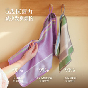 Antibacterial Hand Towel Polka Dot Rectangle Woven Polyester Kitchen Use Absorbent Fast Drying - Product Image 2
