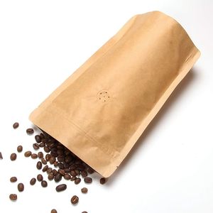 Sachet Doypack en papier kraft refermable et ventilé avec fermeture thermoscellable pour café ou snacks - Product Image 3