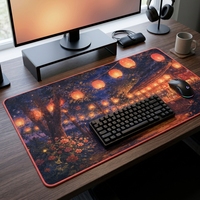 Tapis de souris de jeu d'anime japonais, grand tapis de bureau en polyester recyclé, antidérapant, 3 mm, motif personnalisé pour configuration PC
