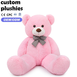 Ours en peluche marron géant de 47 pouces, ultra doux, personnalisé en usine, avec nœud, pour enfant, compagnon de jeu - Product Image 2