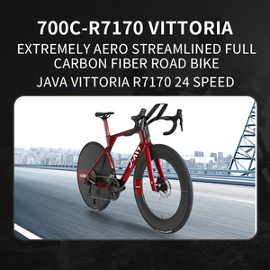 Vélo de route VITTORIA Aero 105 DI2 avec cadre en carbone intégré et roues fermées 700C à frein à disque, haute performance aérodynamique VITTORIA - Product Image 2