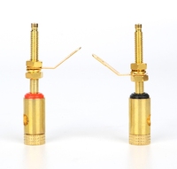Tige de cuivre Audio plaqué or allongé grand amplificateur de courant borne de haut-parleur 4mm prise banane