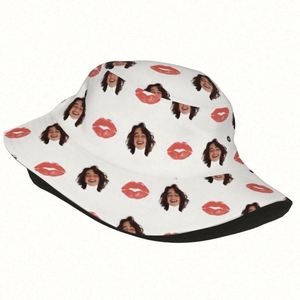Sombrero de Pescador Unisex Personalizado con Foto, Gorra Tejida de Estilo Urbano con Patrón de Dibujos Animados Hechos a Mano para Uso Diario, Imagen, Nombre y Logotipo Personalizados - Product Image 3